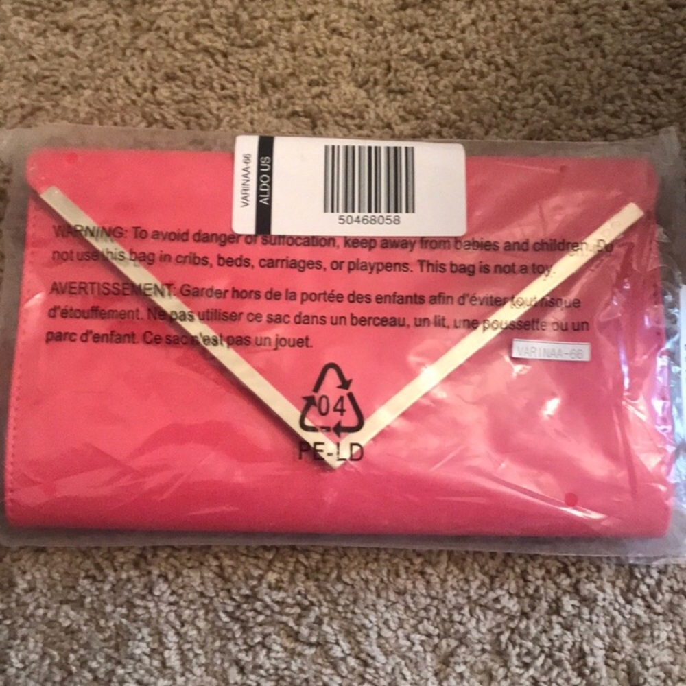 Aldo pink clutch with chain for crossbody